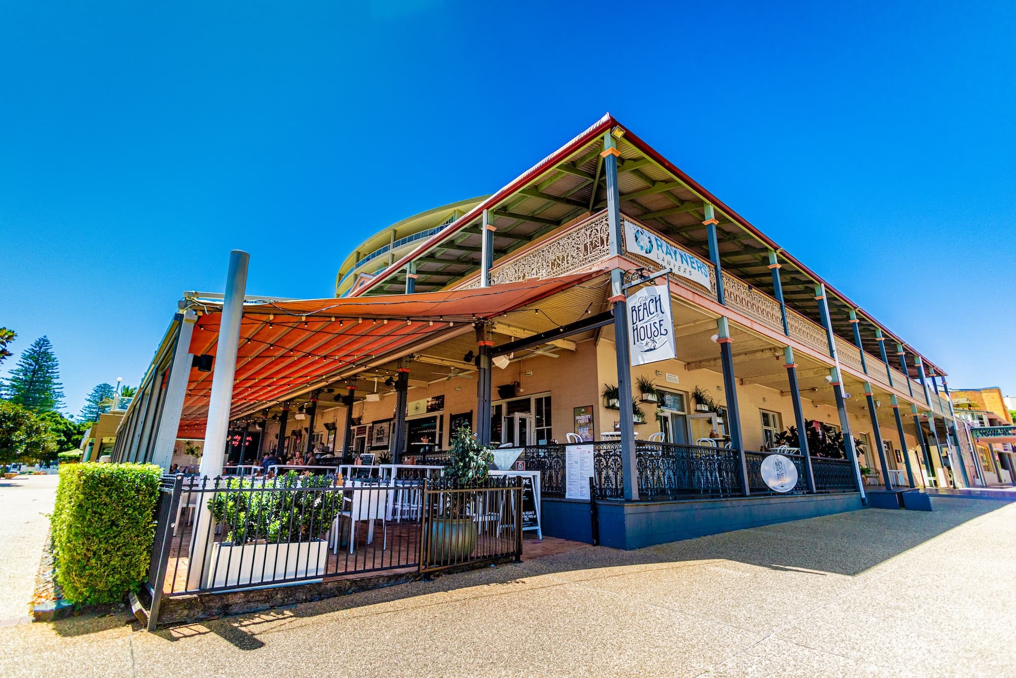 The Beach House heritage hotel verandah in Port Macquarie